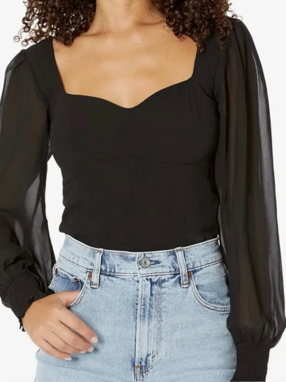 Abercrombie & Fitch Puff Sleeve Top Size Medium